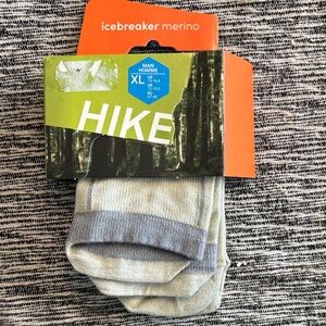 Icebreaker Merino Hiking Socks - Cream and Gray